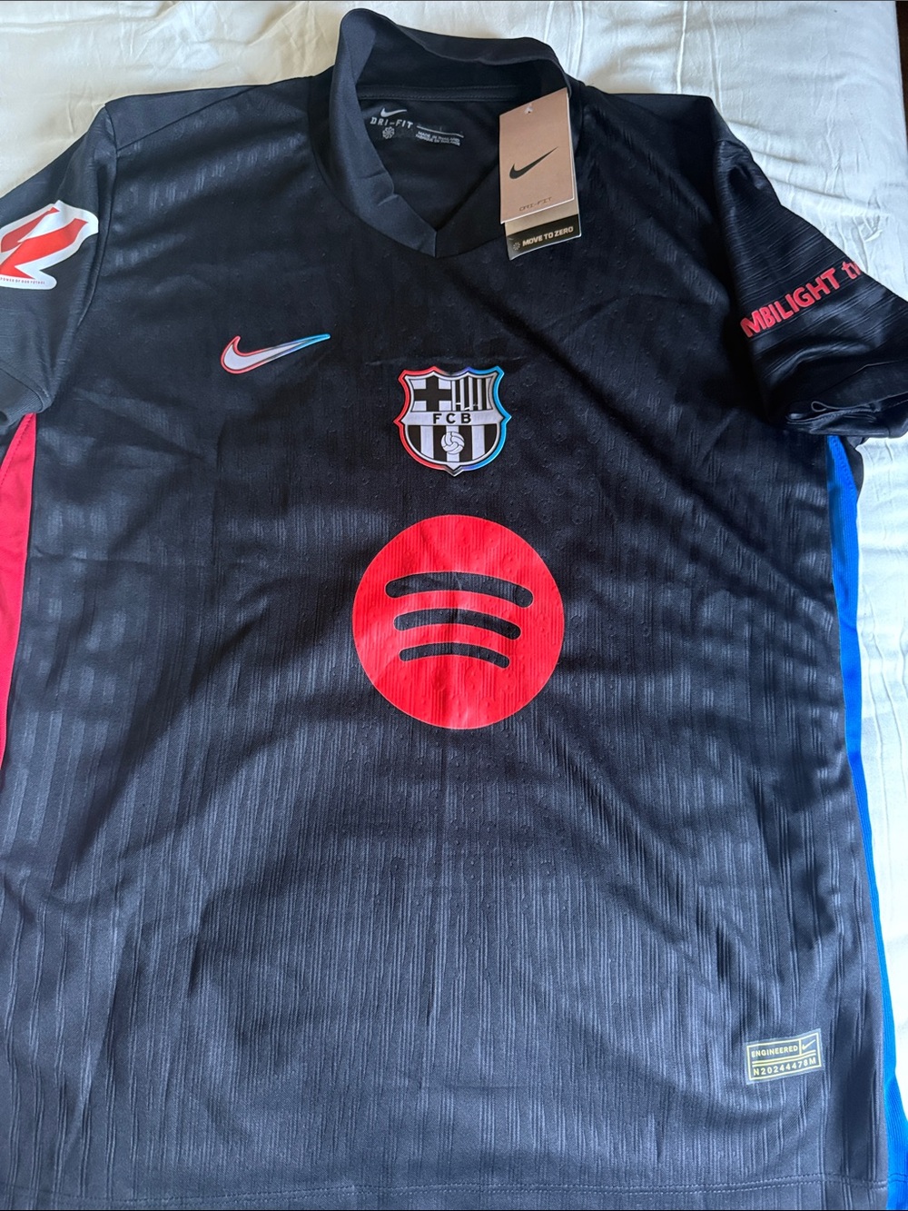 Nike Black FC Barcelona soccer Jersey 
LAMINE #19 - Small
